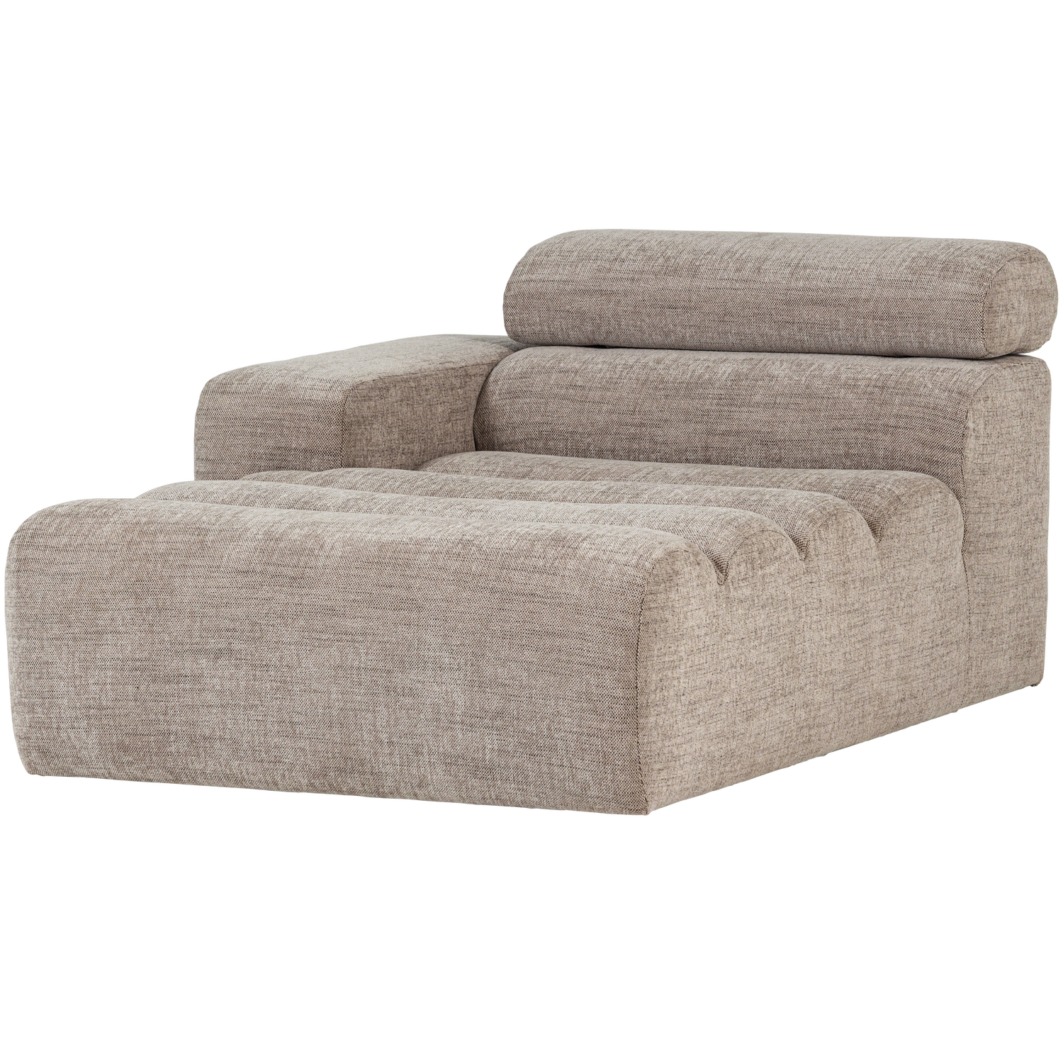 Novi chaise longue element arm links ribstof terra