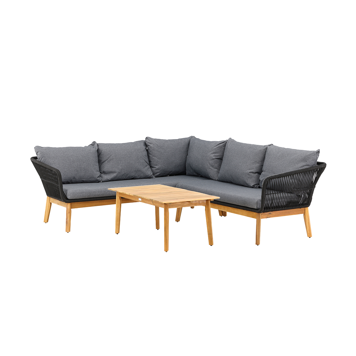 Tuin loungeset grijs Pam - met zitkussens