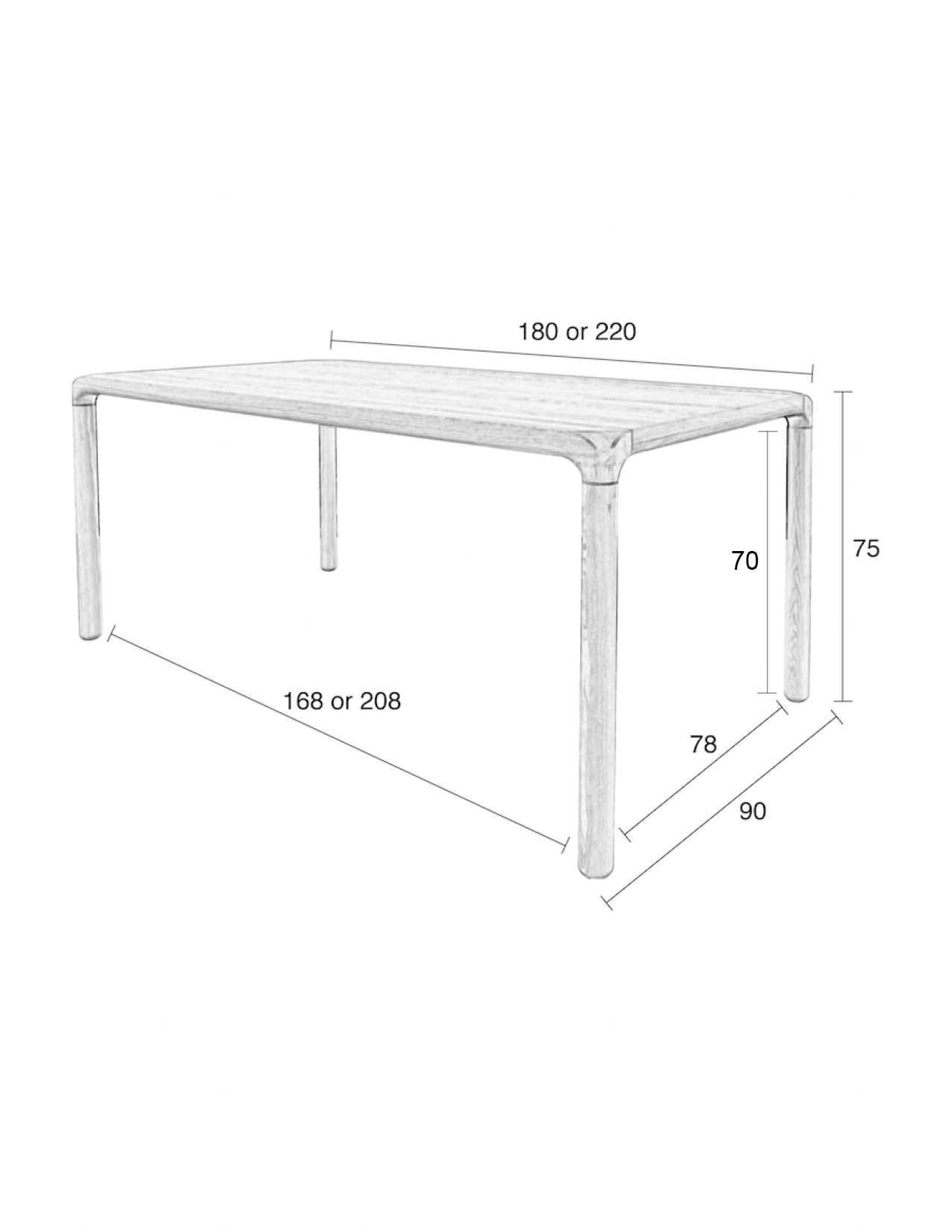 Zuiver Storm Eettafel Zwart