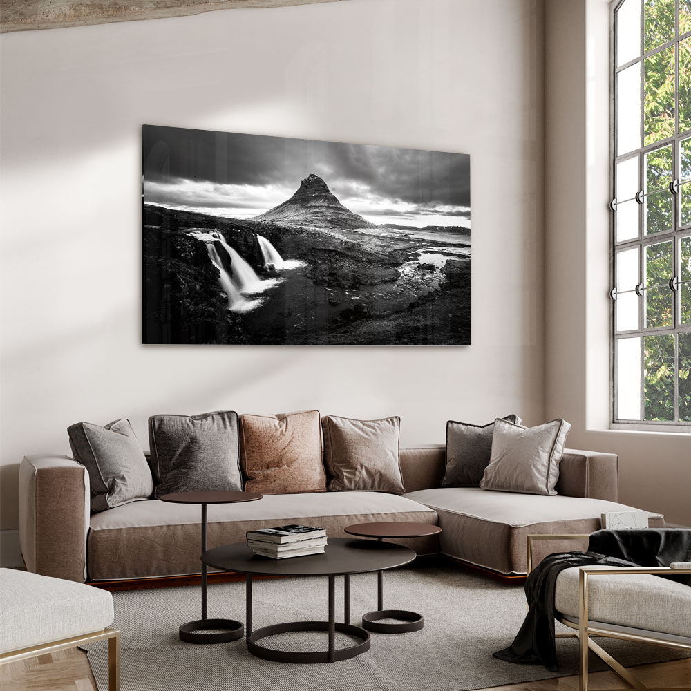 Walljar acrylglas schilderij - Iceland Waterfall