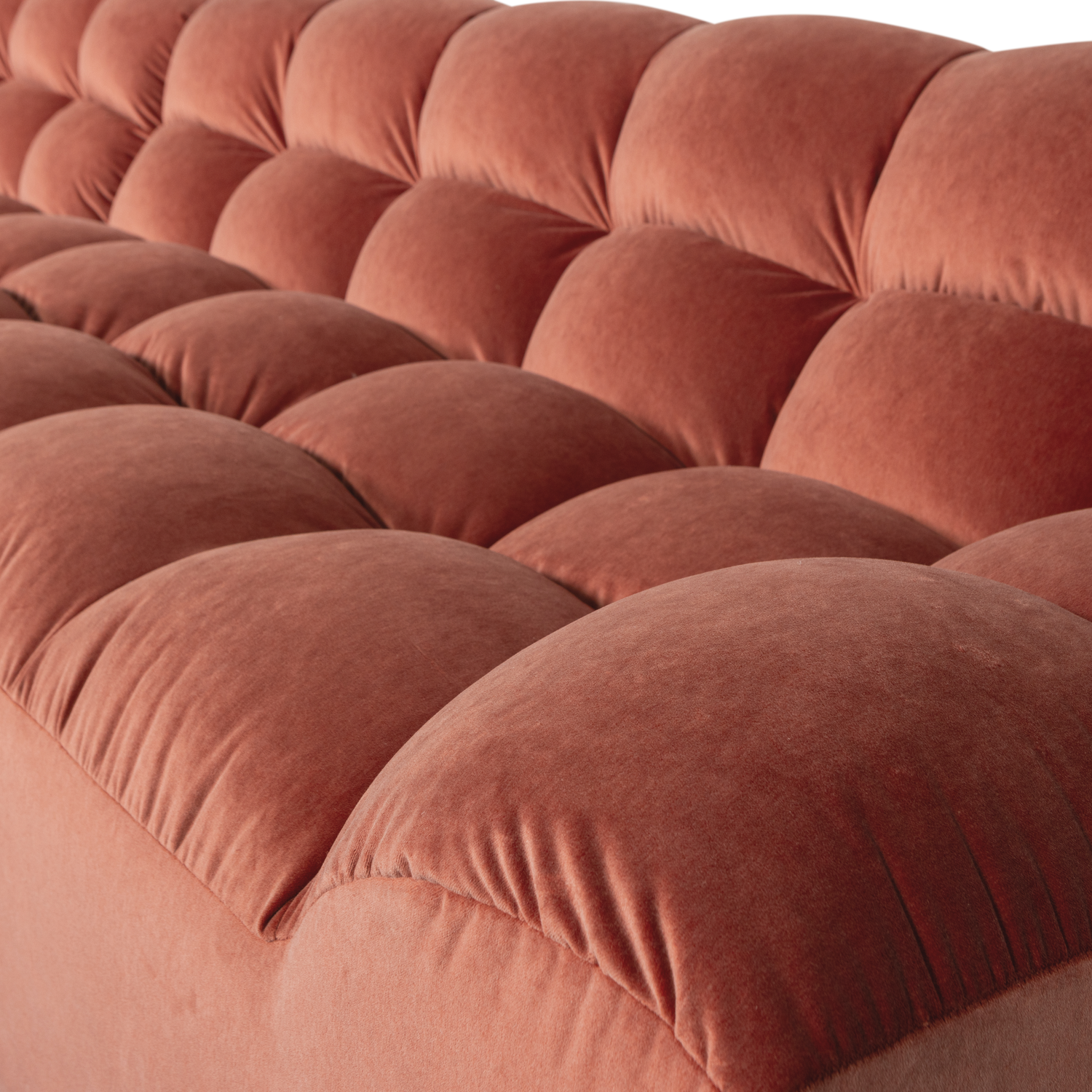 Allure chaise longue links geweven stof naturel melange