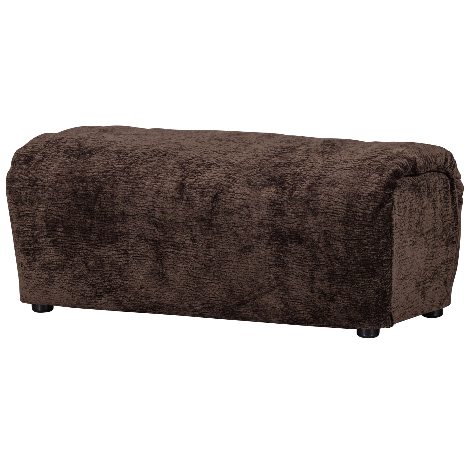 Baggy hocker geweven stof naturel melange