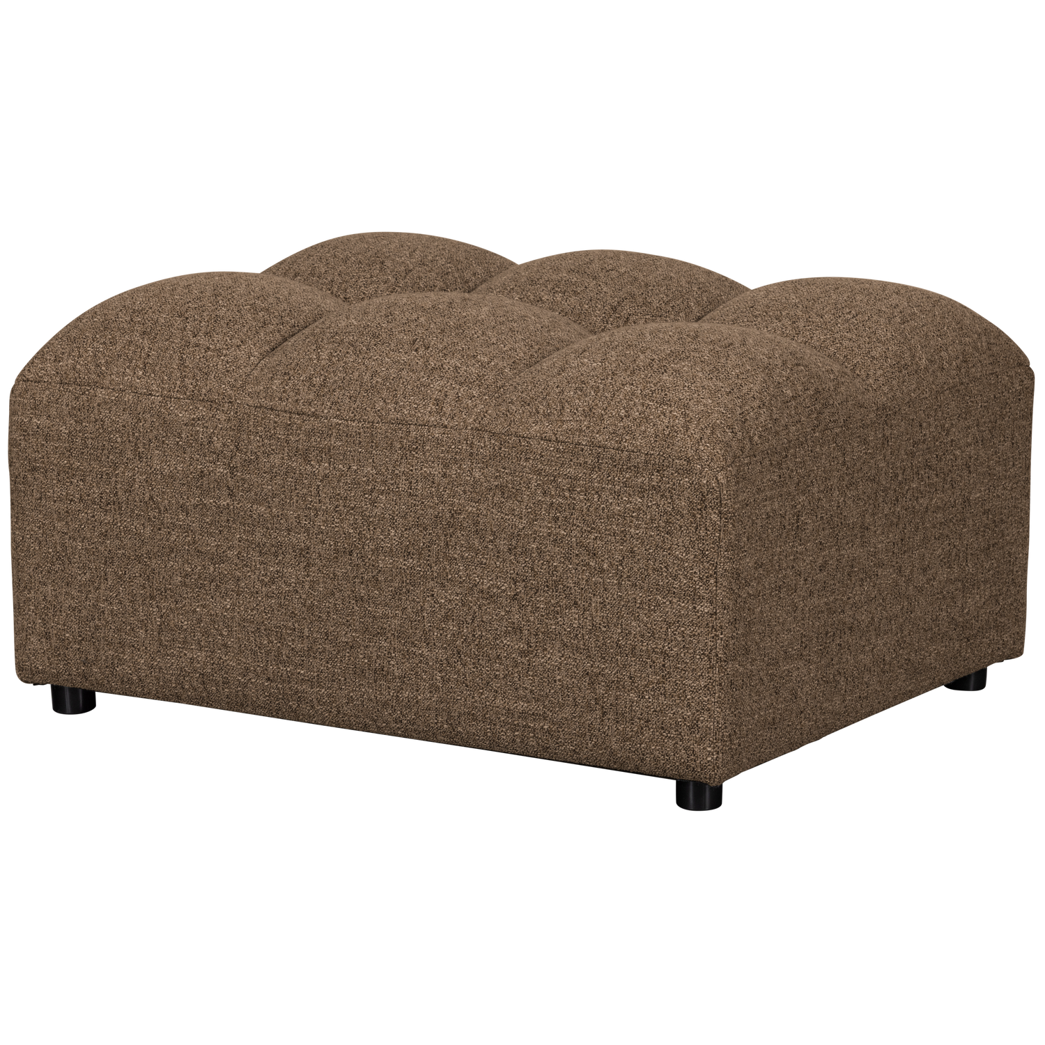 Allure hocker geweven stof donkerbruin melange