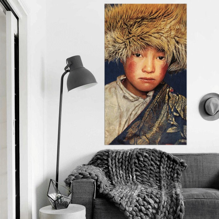 Wandpaneel geweven Tibetan Boy