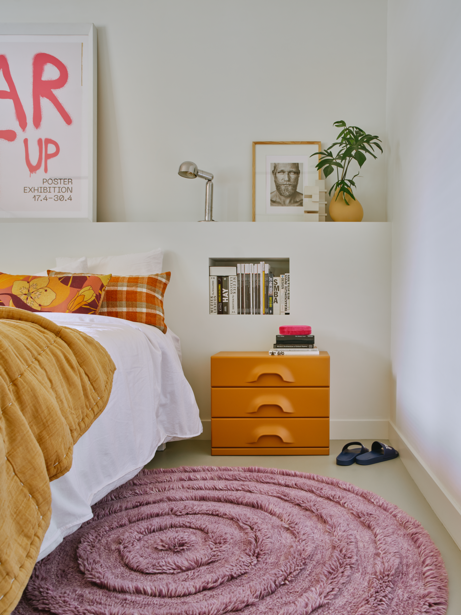 HKliving Vloerkleed Round woolen Seaweed