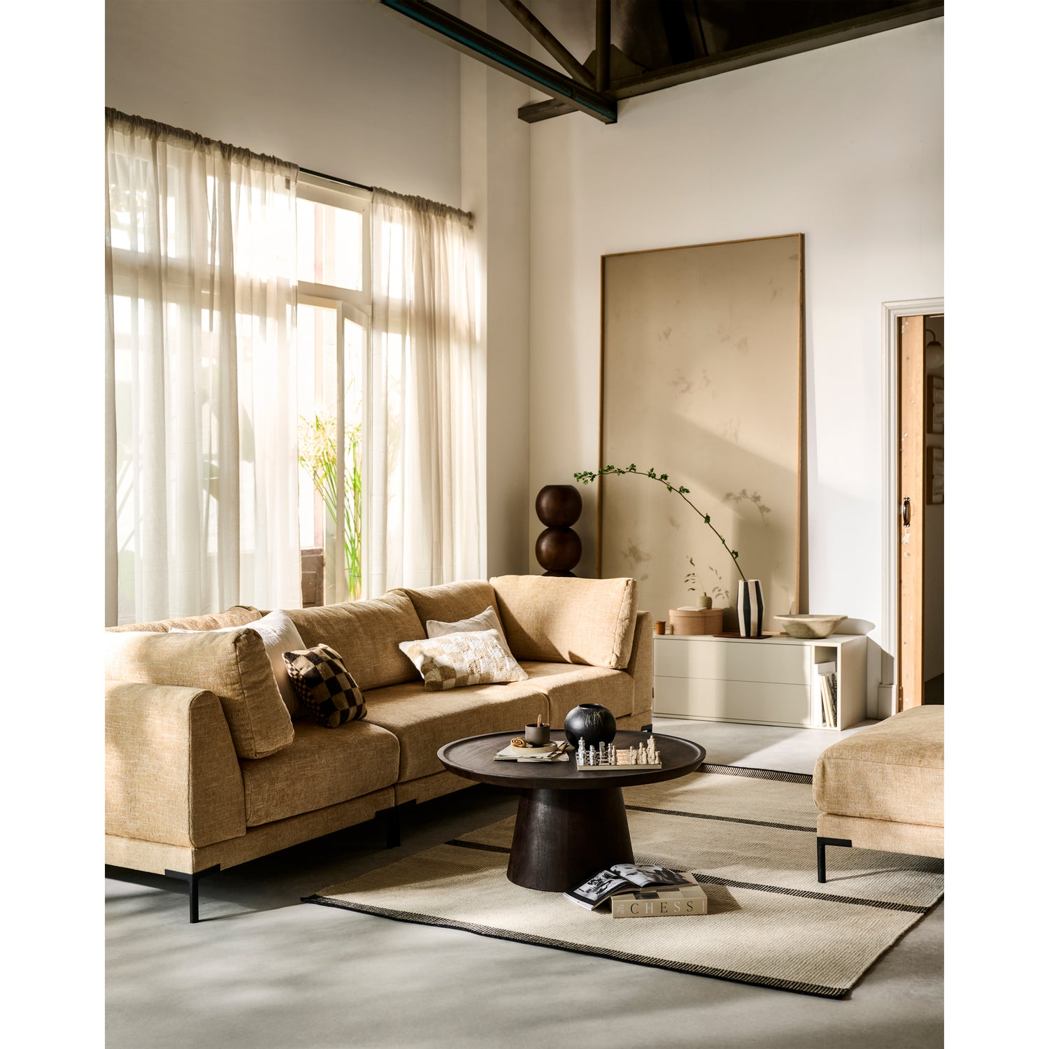 Couple loveseat element mud melange