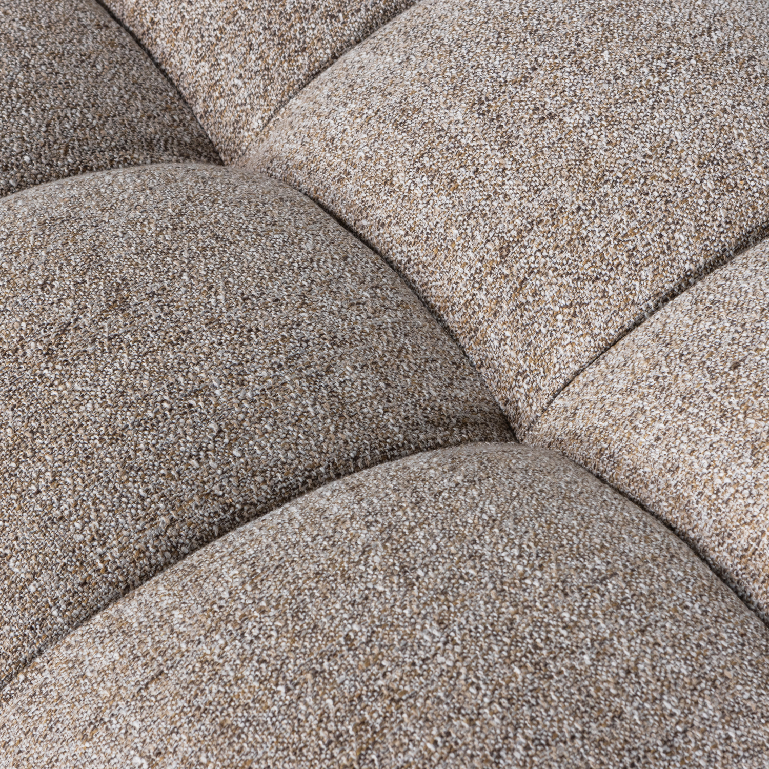 Allure hocker geweven stof donkerbruin melange