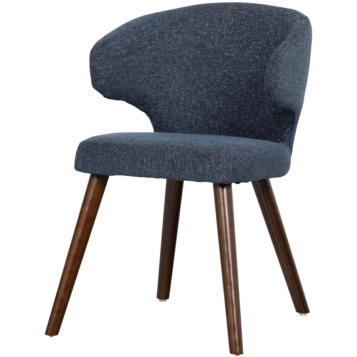 Cape eetkamerstoel gemeleerde stof blauw