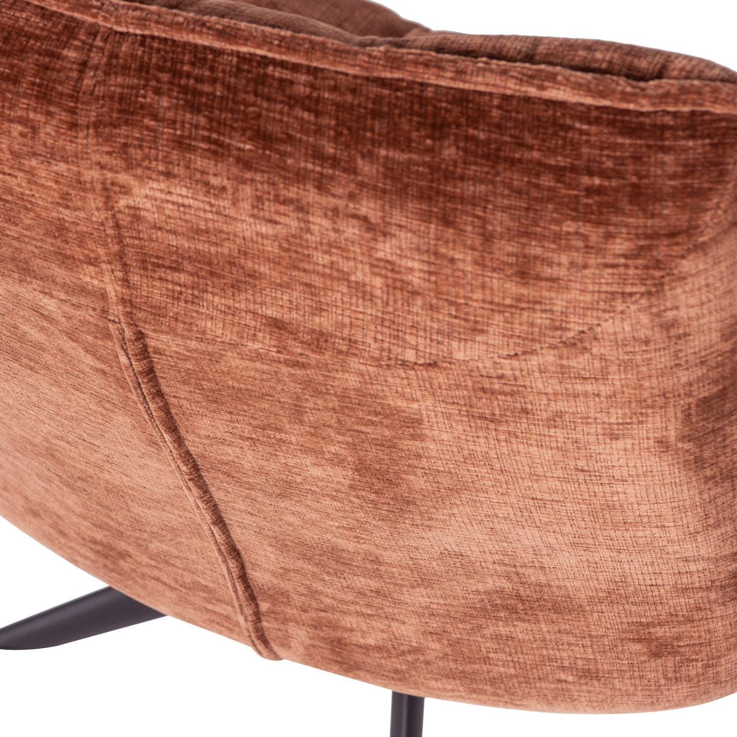 Jouke draaifauteuil chenille structuur roestbruin [fsc]