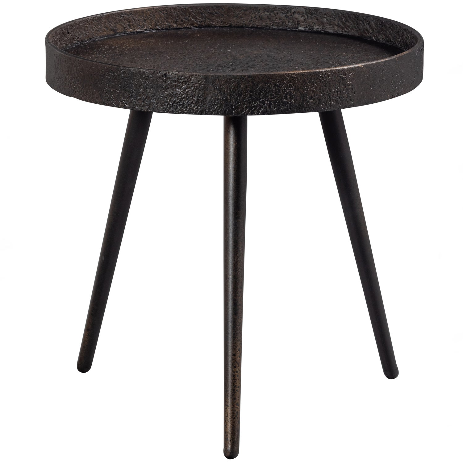 Bounds bijzettafel m hout/metaal antique goud 41xo41 cm