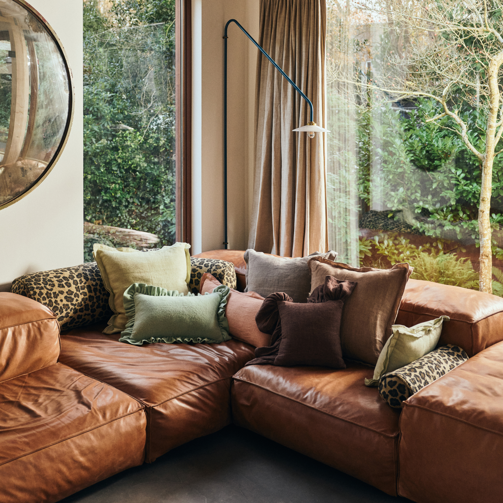 HKliving Sierkussen felt mint