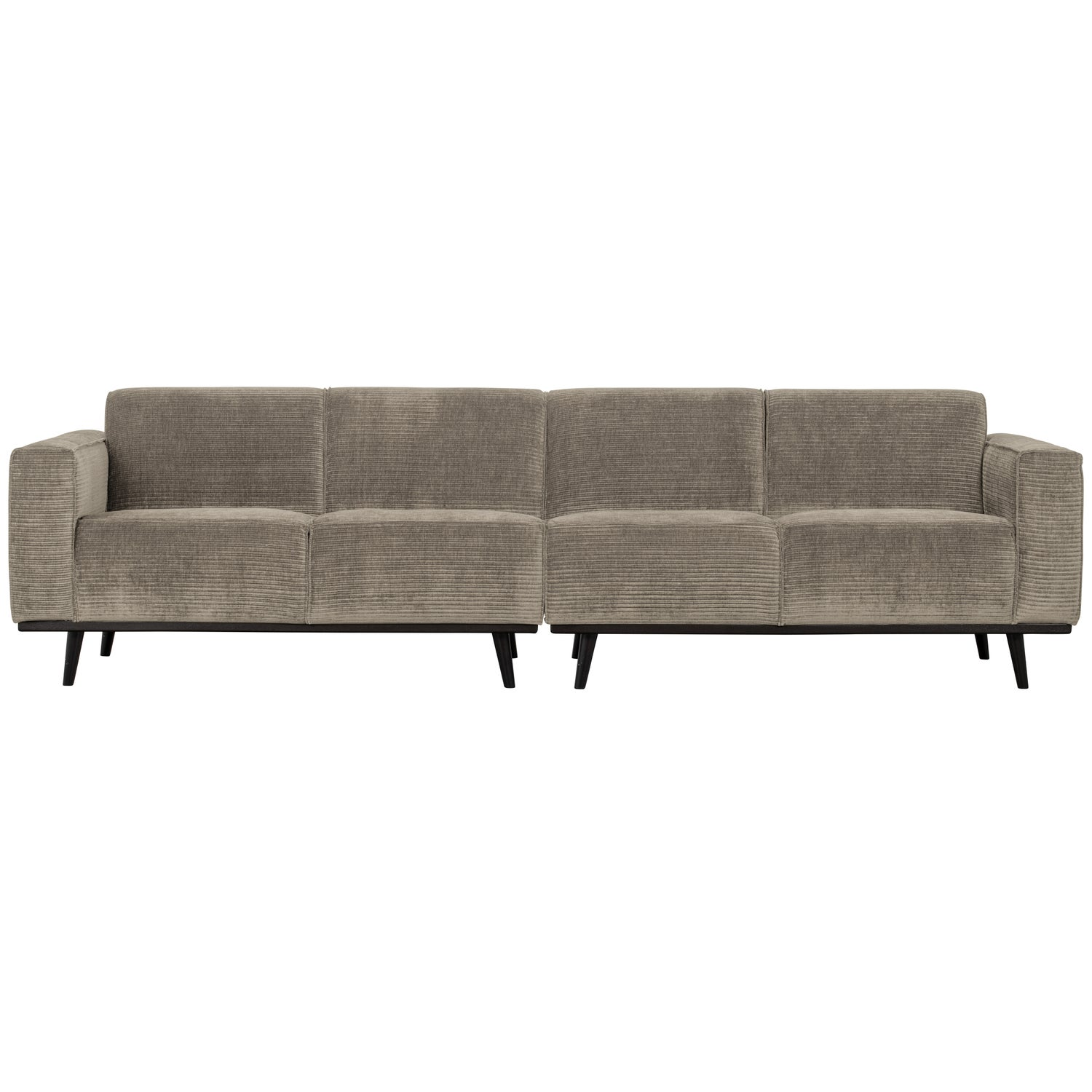 Statement 4-zits bank 280 cm chenille velvet perzikroze