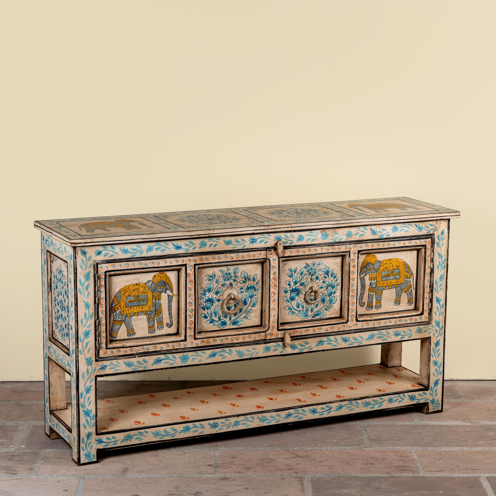 Consoletafel Aakash Handbeschilderd