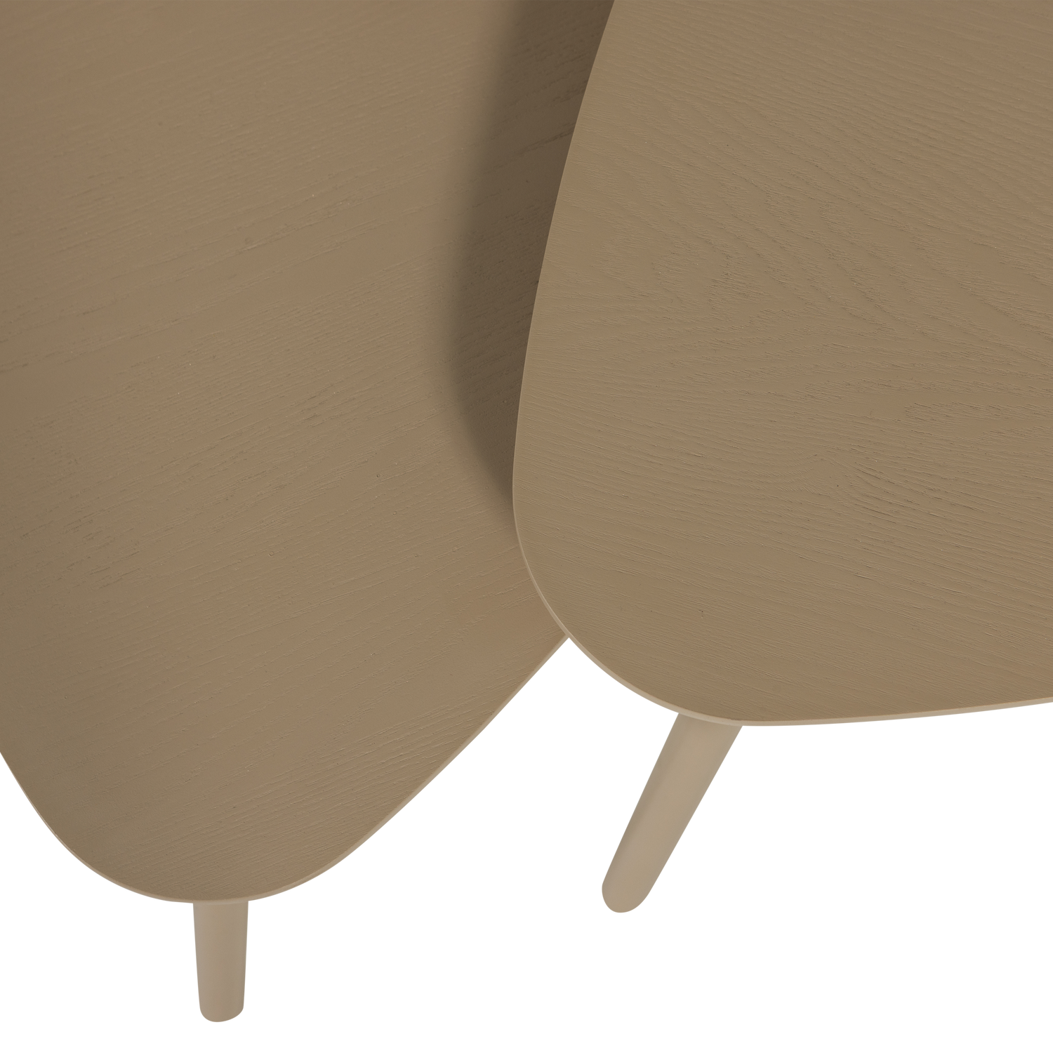 Nila bijzettafels hout zand - set van 2