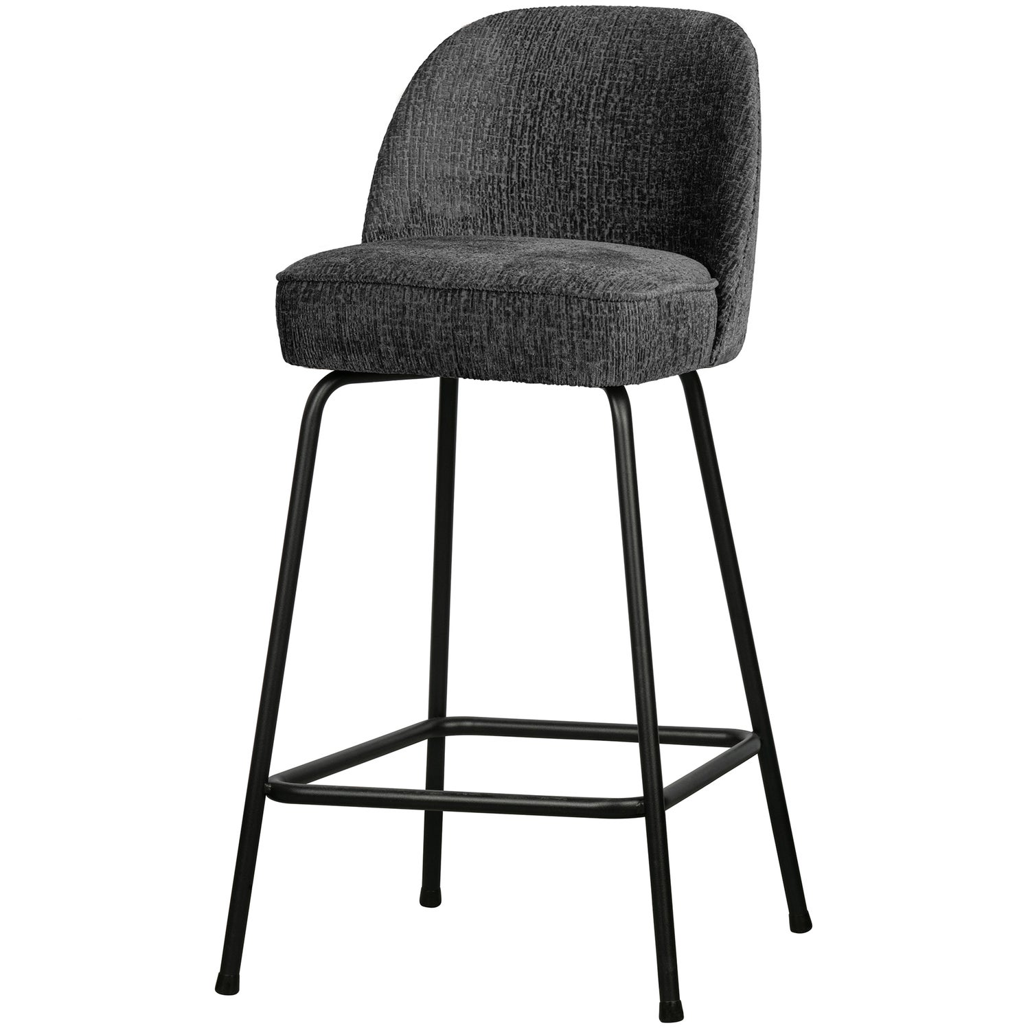 Vogue barstoel 65 cm 3d chenille middenbruin
