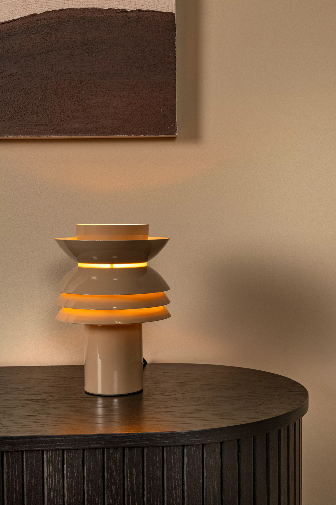 Yindra Tafellampen beige en taupe