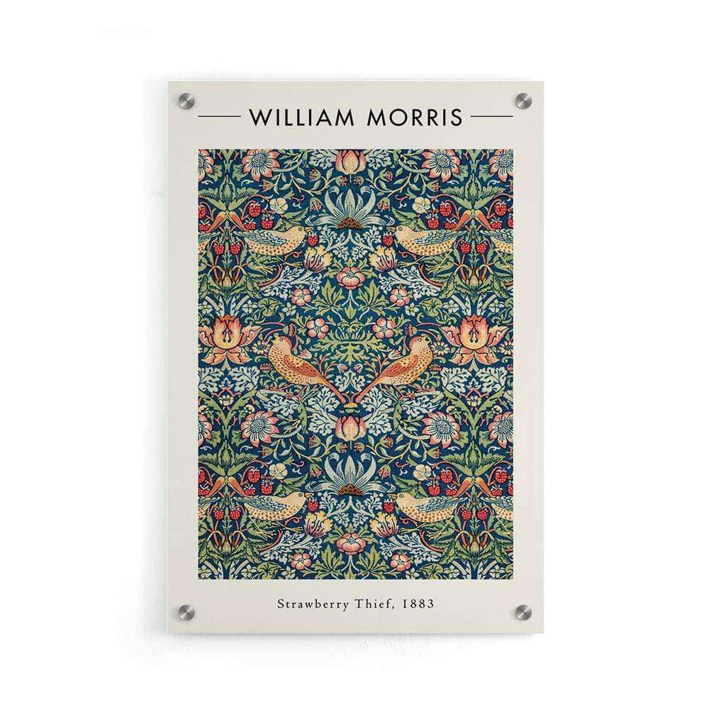 Walljar plexiglas schilderij - William Morris - Strawberry Thief