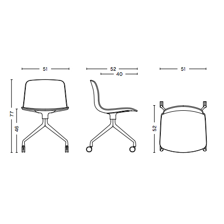 HAY stoel AAC14 - wit frame