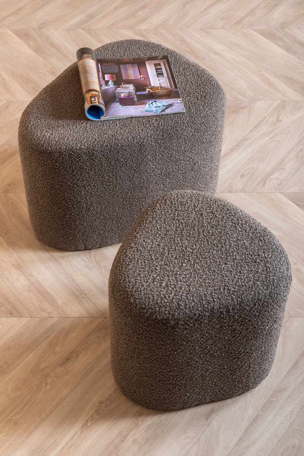 Pouf Ada wave bouclé