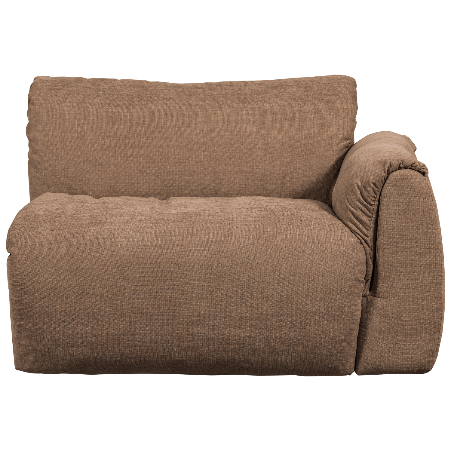 Baggy 1-zits element met arm rechts geweven chenille bruin