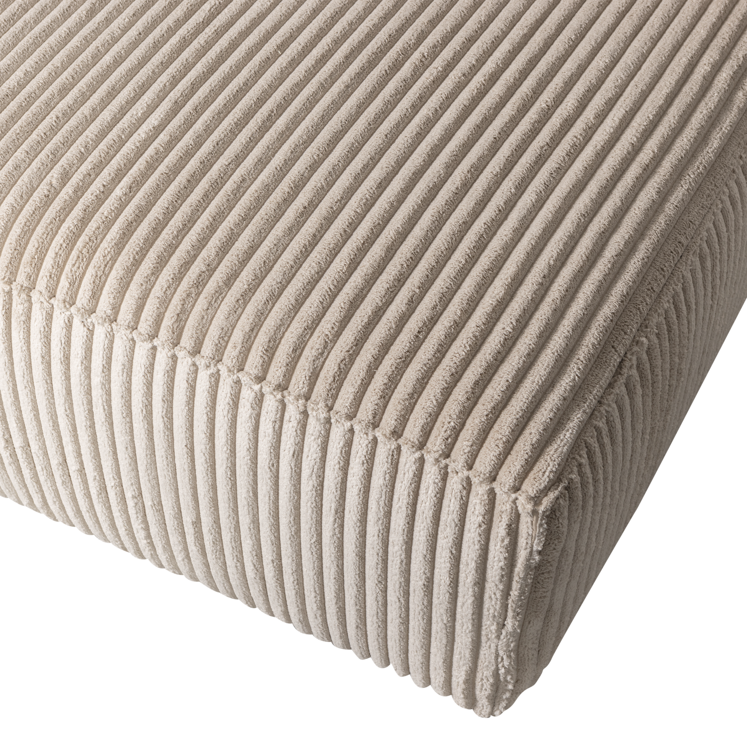 Bean chaise longue bank rechts chenille velvet taupe