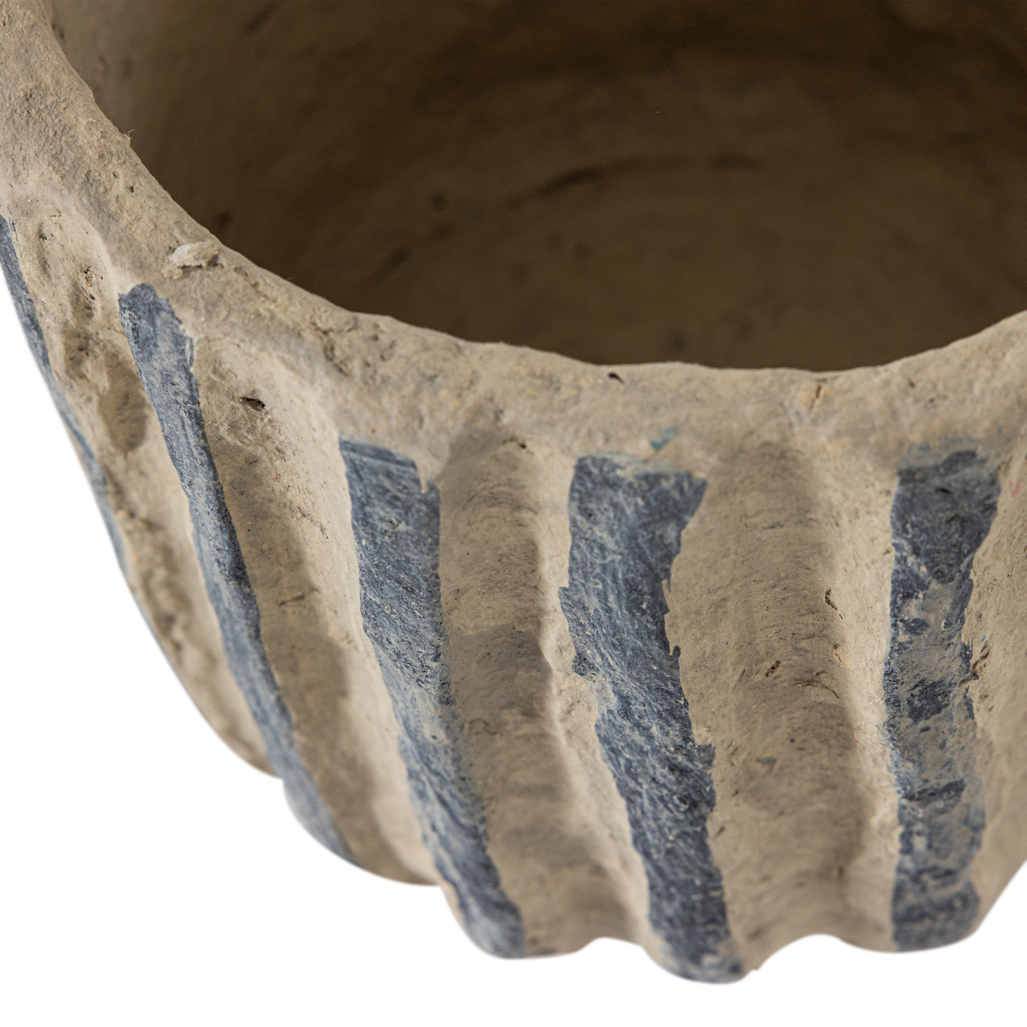 Karo decoratie pot papier mache zand