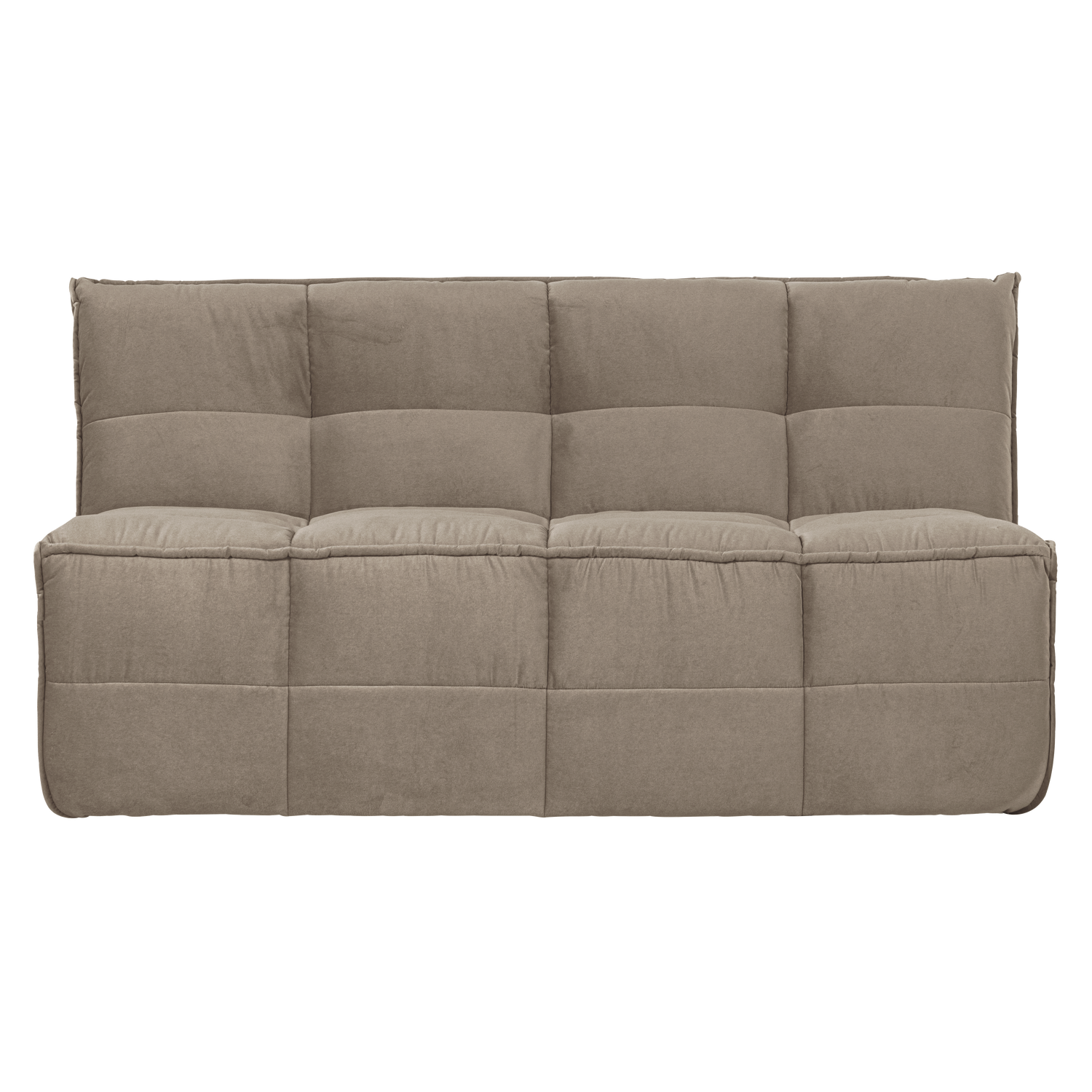 Cluster eetbankje met rugleuning boucle khaki bruin