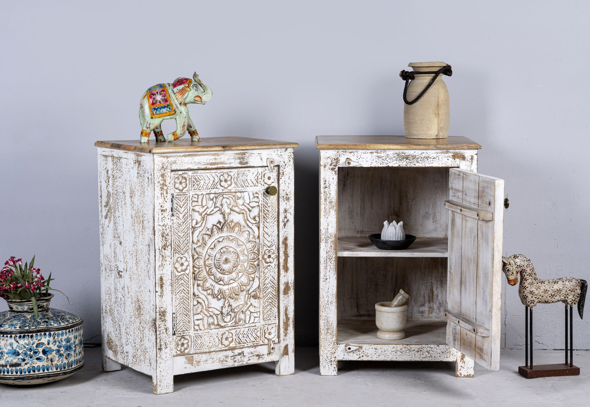 Kum - Vintage Nachtkastjes Set 72cm