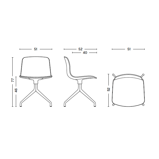 HAY stoel AAC 10 - wit frame