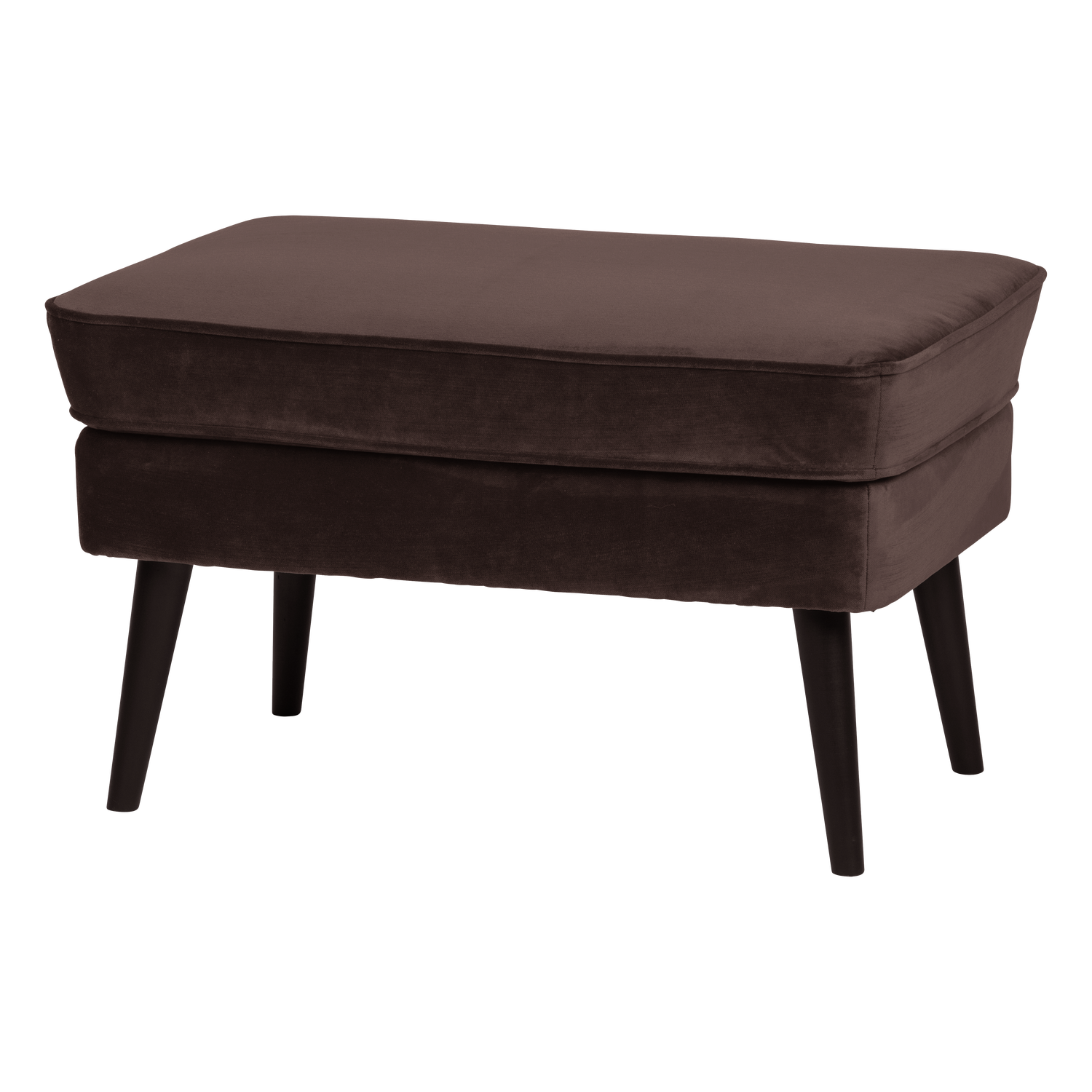 Rocco hocker velvet donkerbruin [fsc]