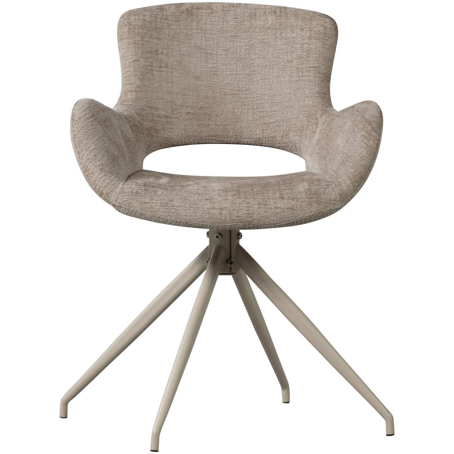 Eliva eetkamerstoel structure velvet paars - set van 2