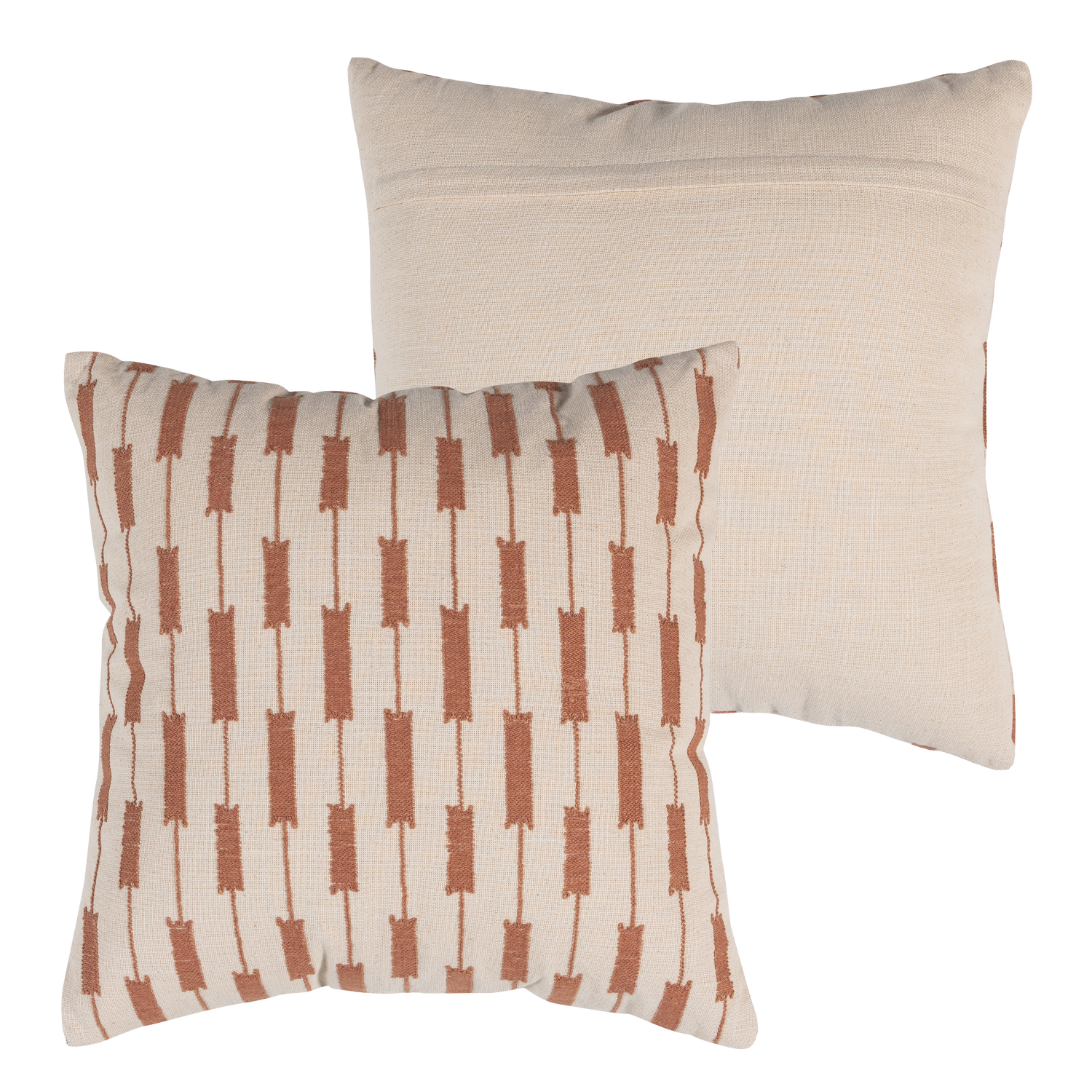 Zena kussens roze/roestbruin - set van 4