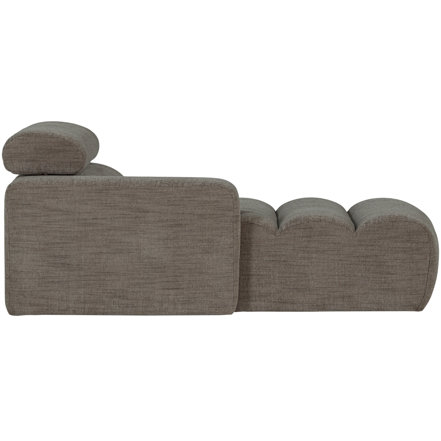 Novi chaise longue element arm links ribstof terra
