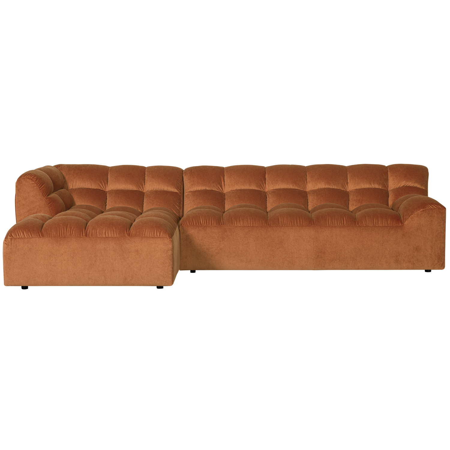 Allure chaise longue links geweven stof naturel melange