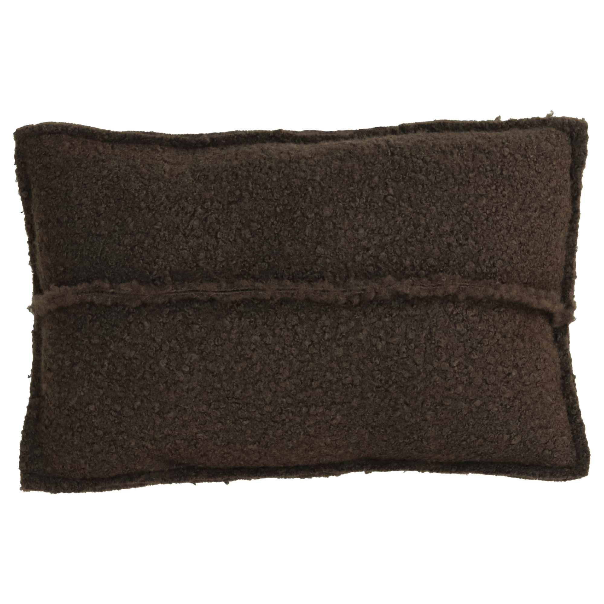 Kussen bouclé naad dark chocolate