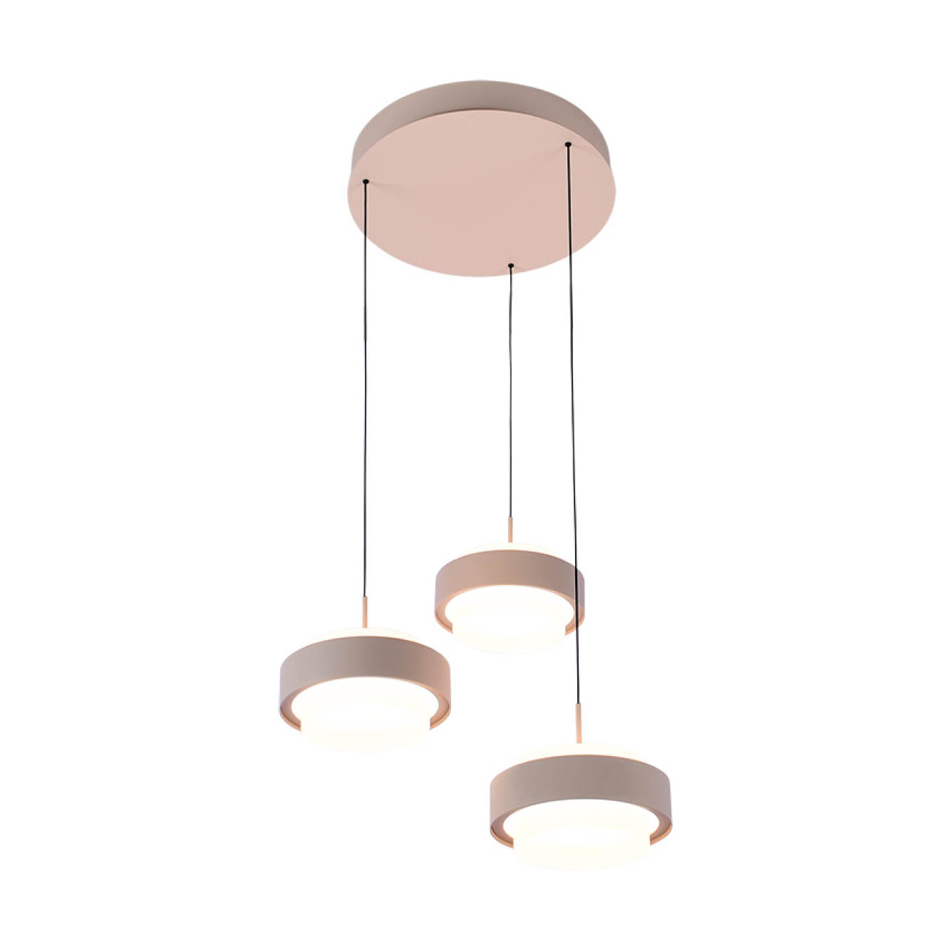 Puleggia Hanglamp 3-lichts Rond Creme
