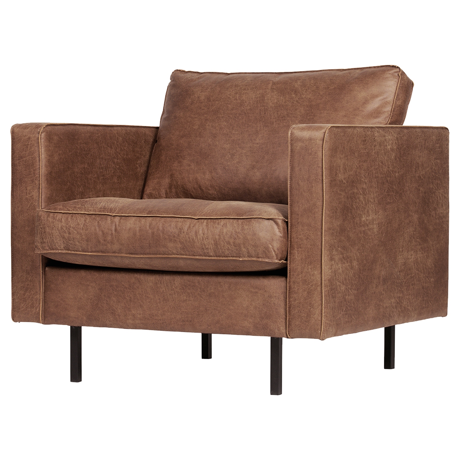 Rodeo classic fauteuil ribstof roestbruin