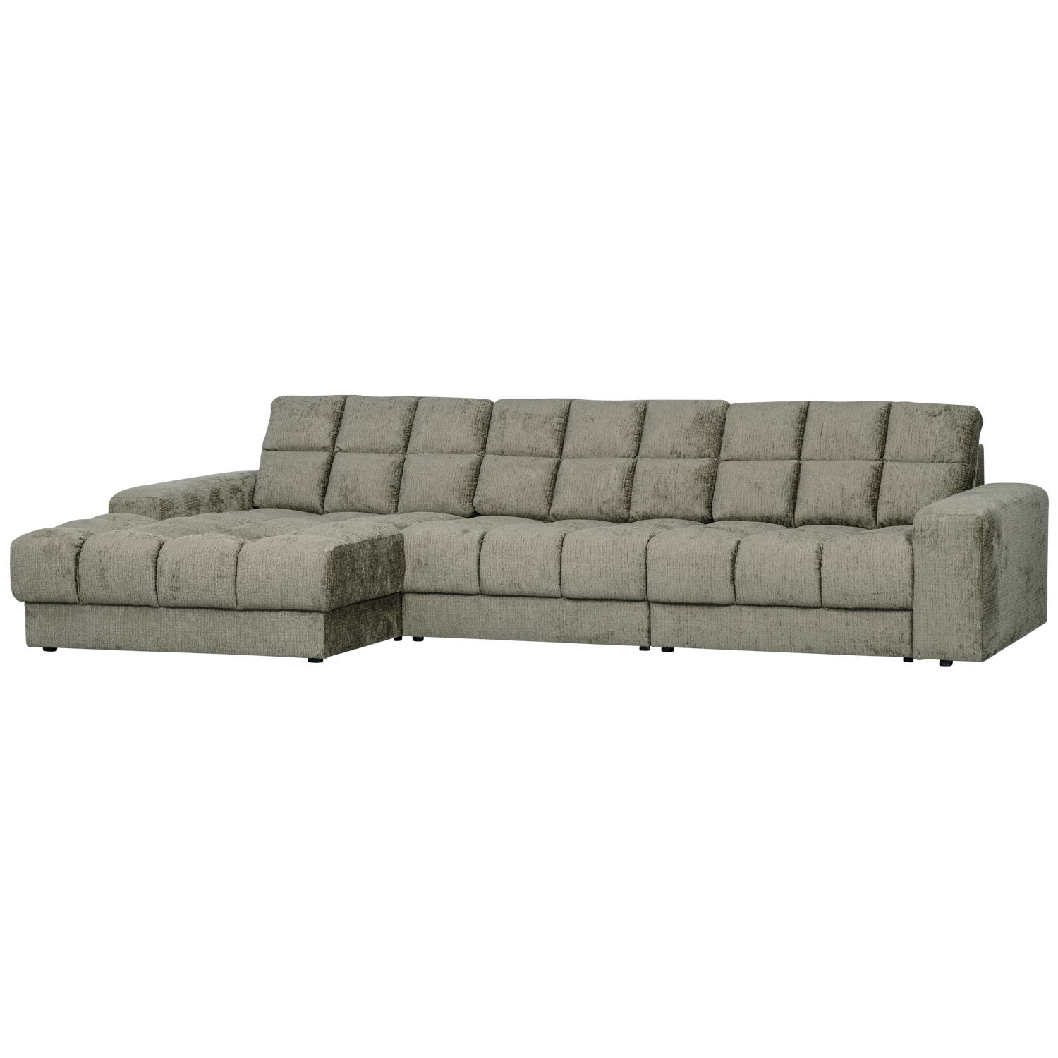Second date chaise longue links velvet antraciet