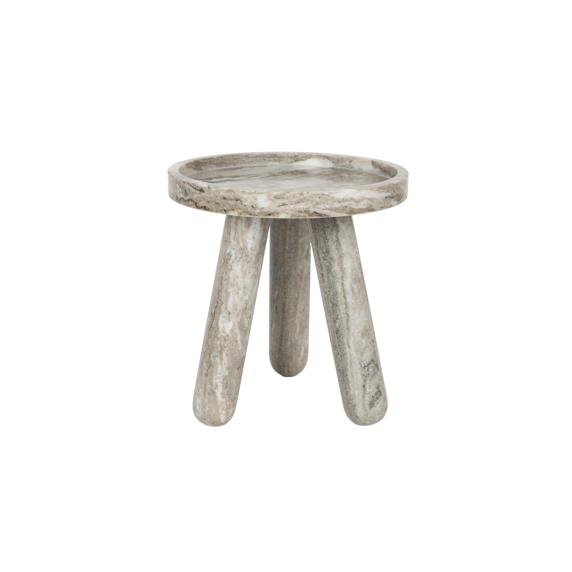 Cosmopolitan bijzettafel rond 40 cm marmer