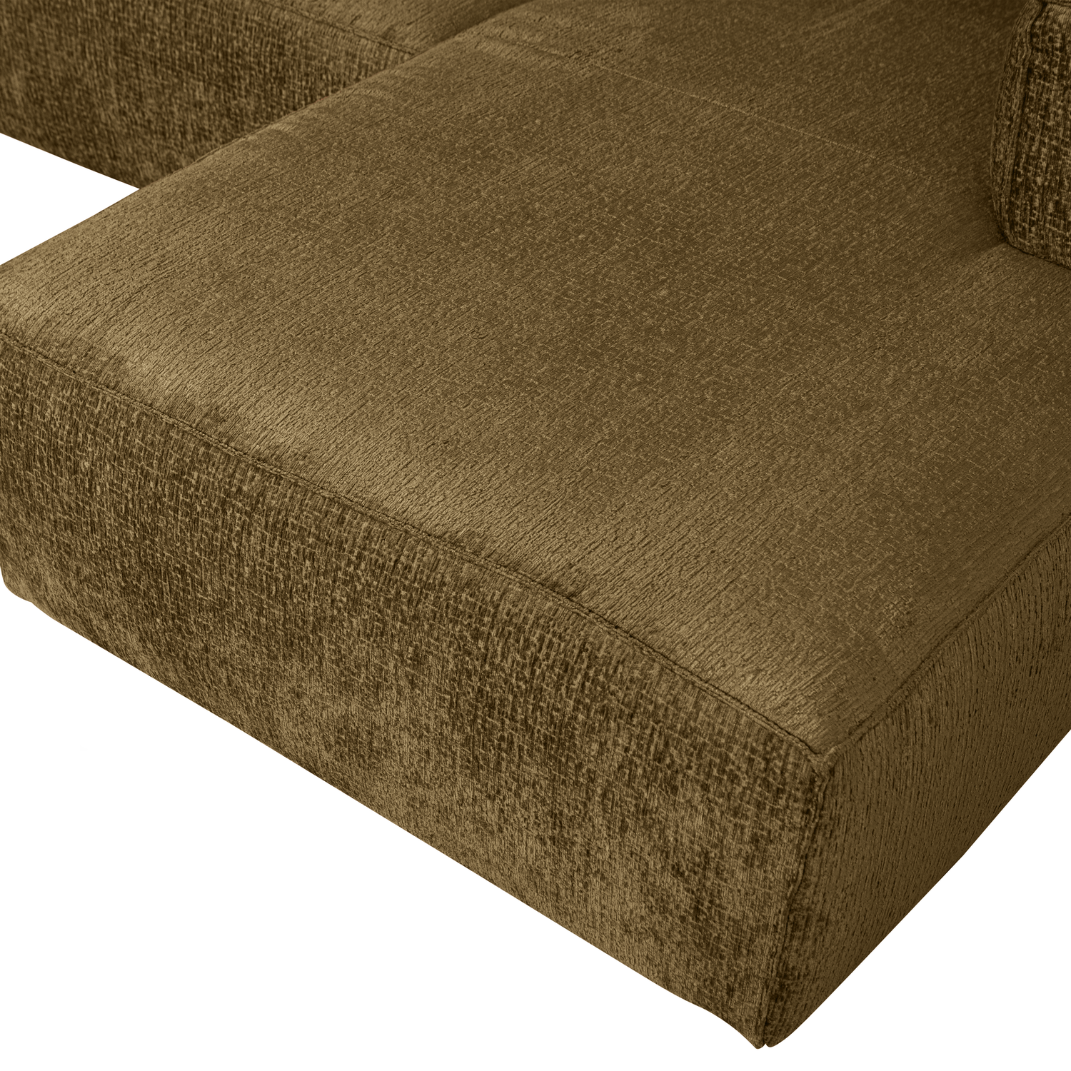 Bean hoekbank rechts chenille velvet taupe