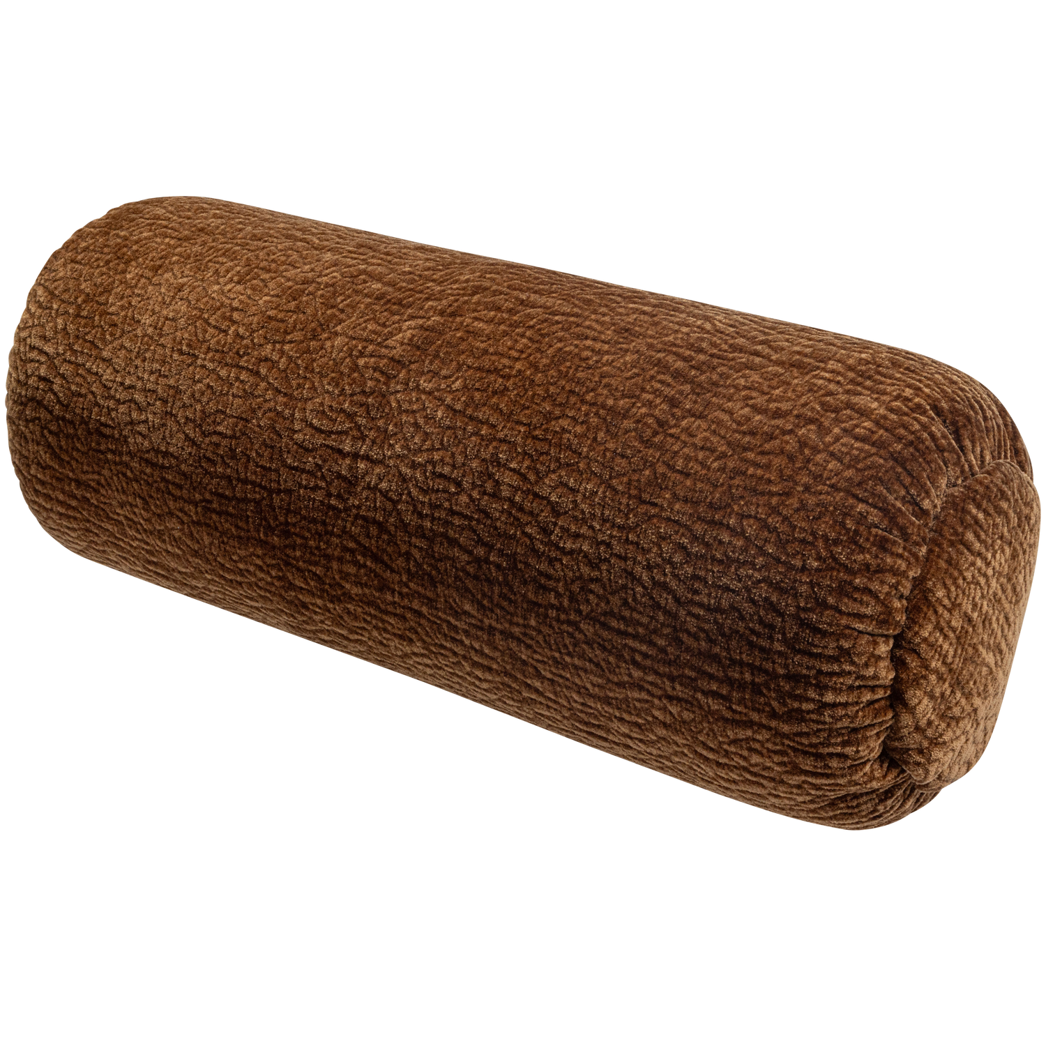 Baggy rolkussen 50xo23 cm 3d chenille middenbruin