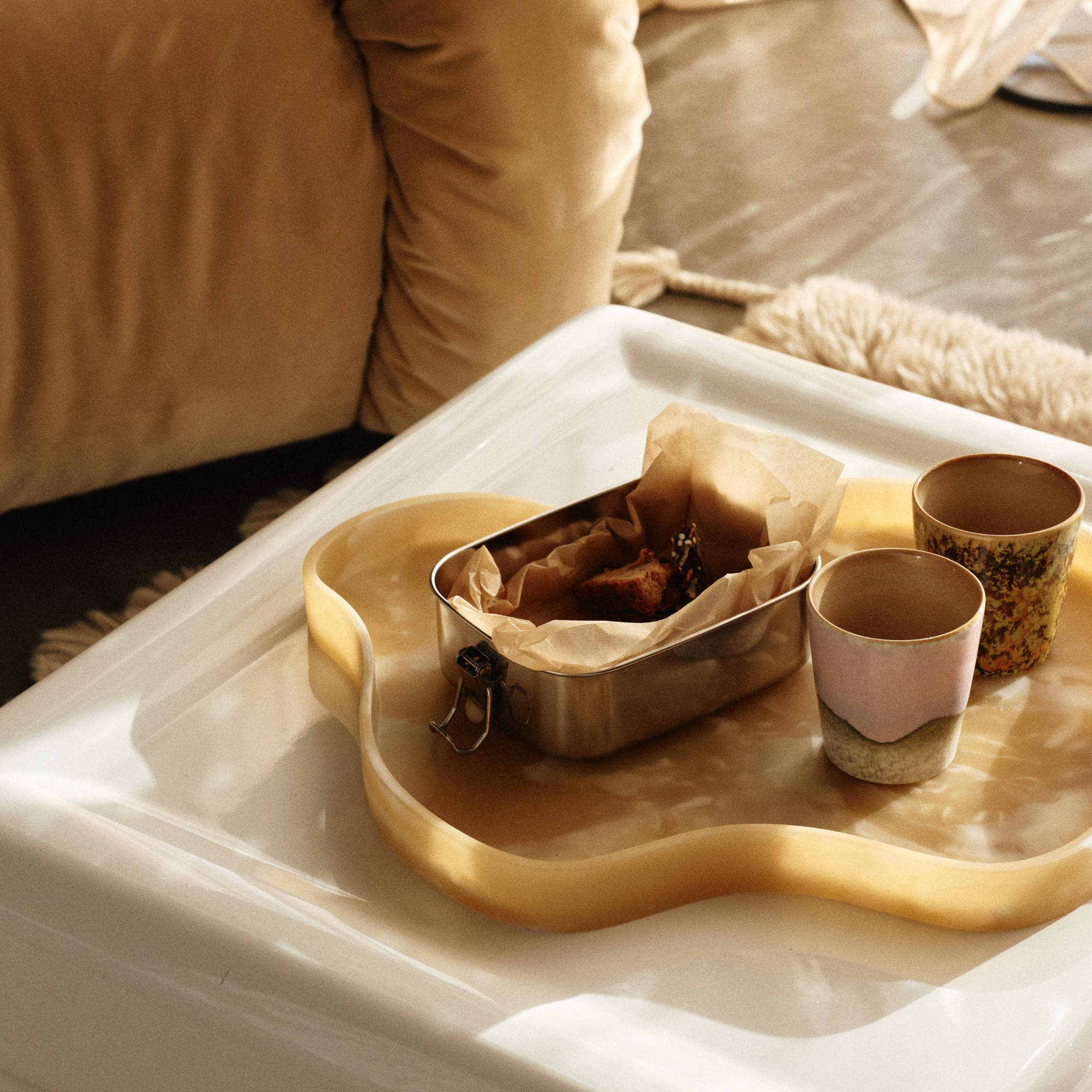 HKliving Dienblad Patio tray S cream