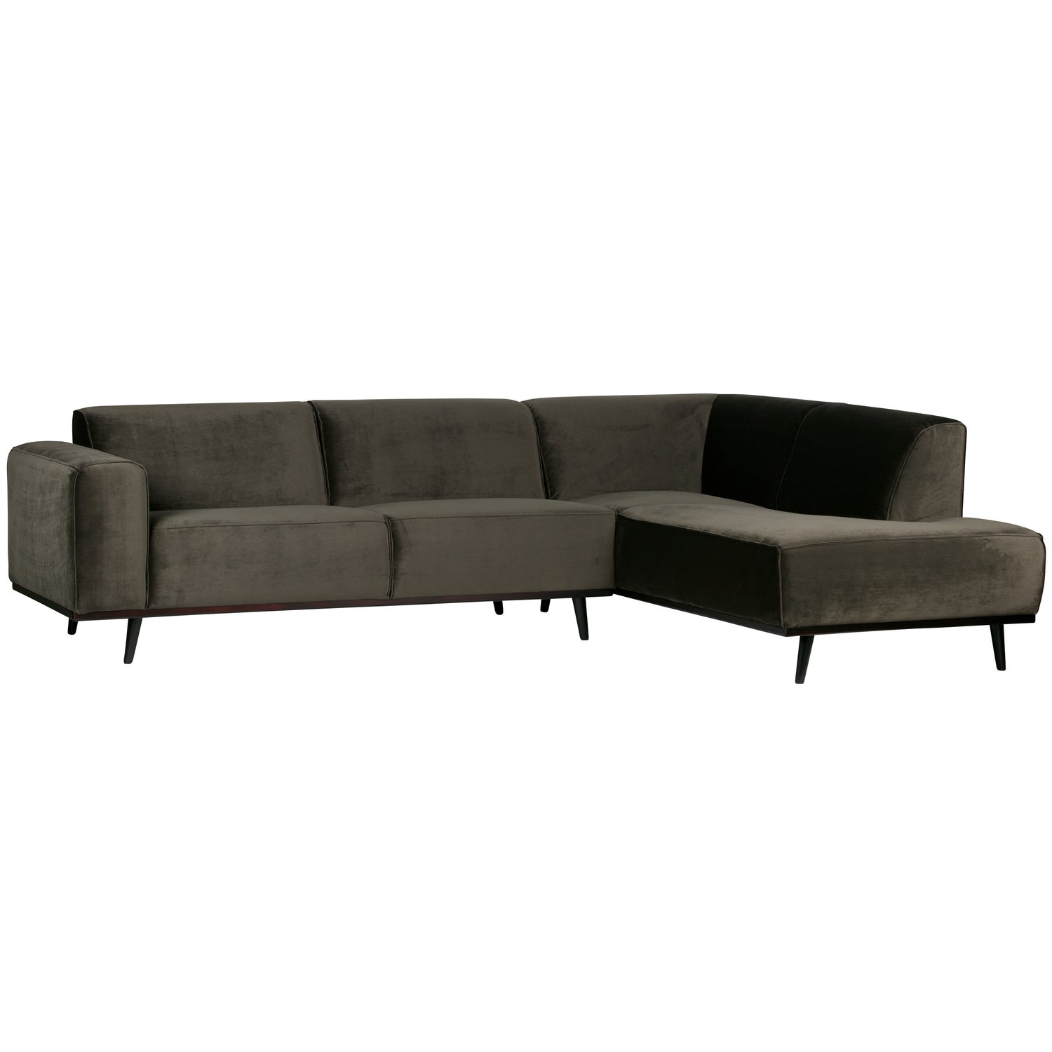 Statement hoekbank rechts chenille velvet terra