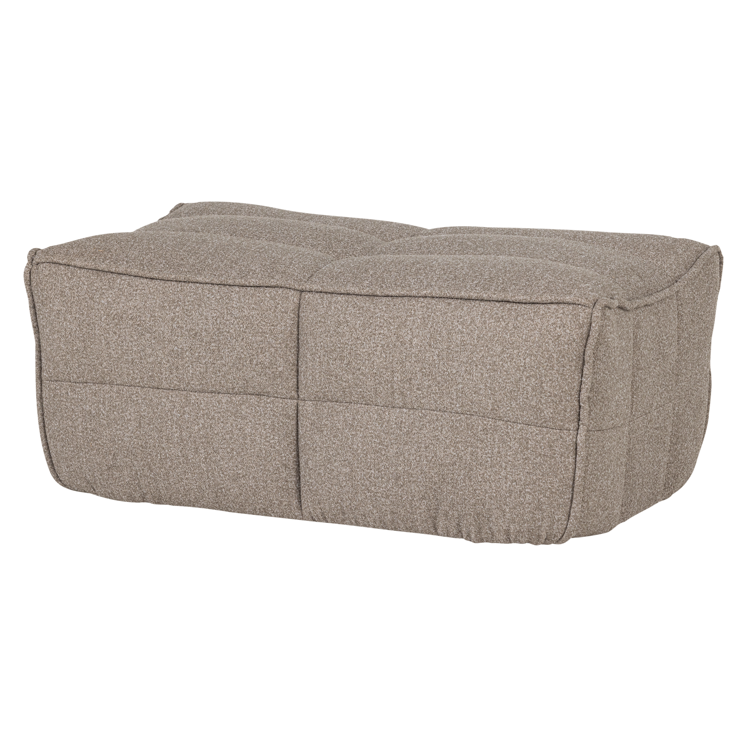 Cluster hocker velvet warm taupe