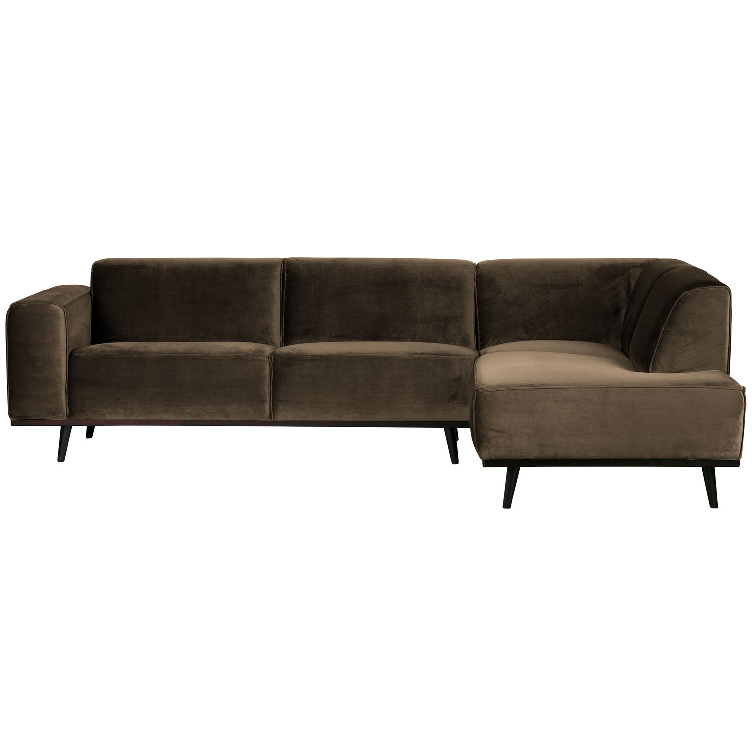 Statement hoekbank rechts chenille velvet terra