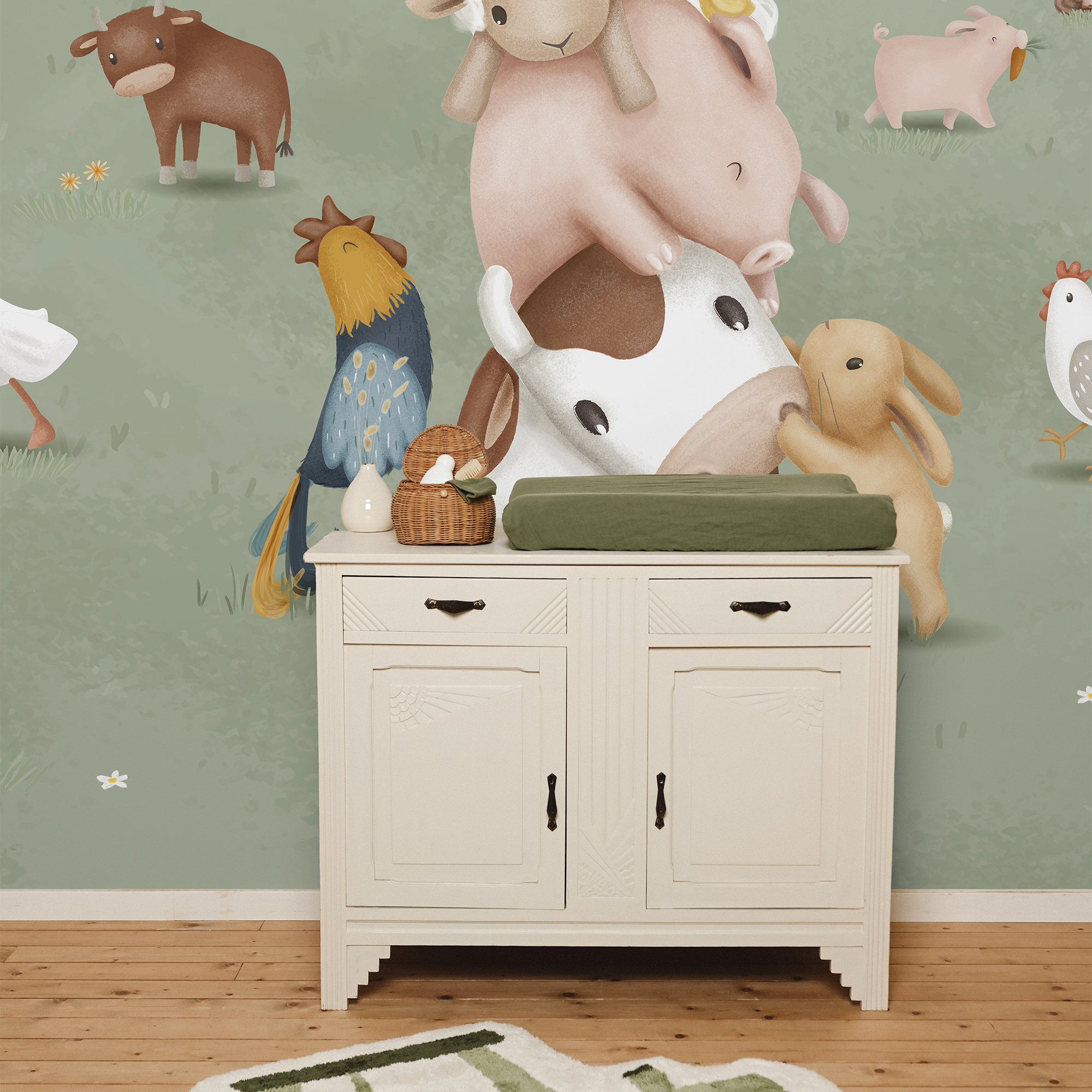 Digitaal behang Little Farm