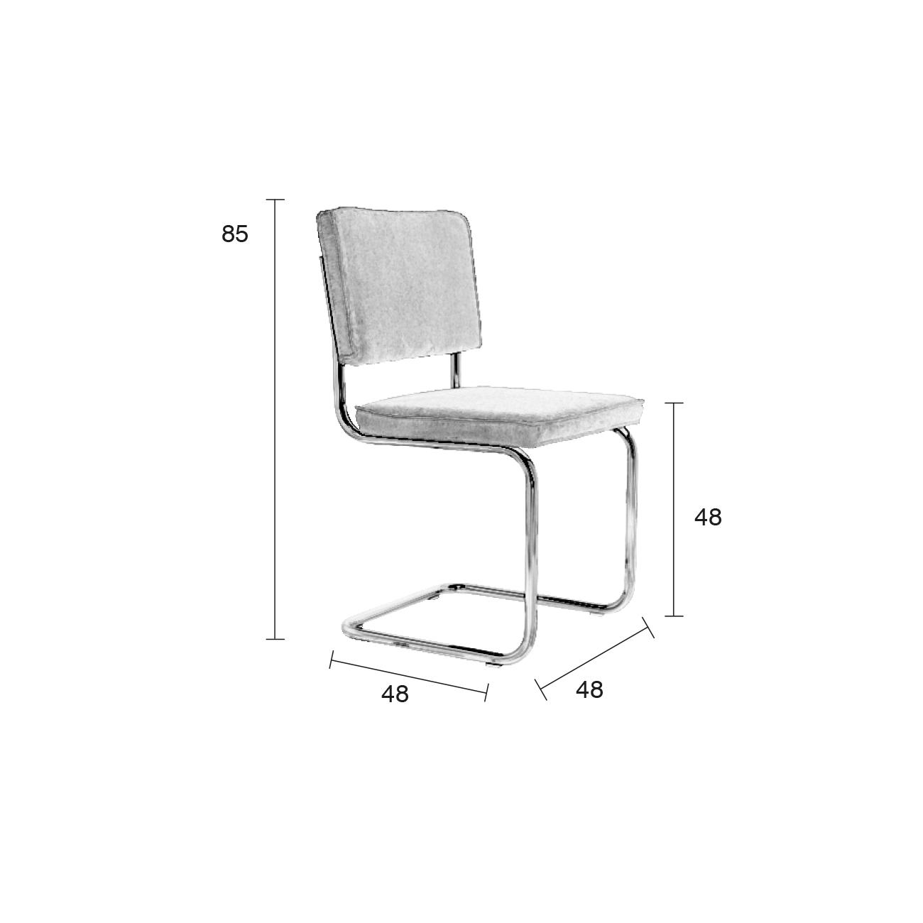 Zuiver Ridge Rib Eetkamerstoel - Set van 2