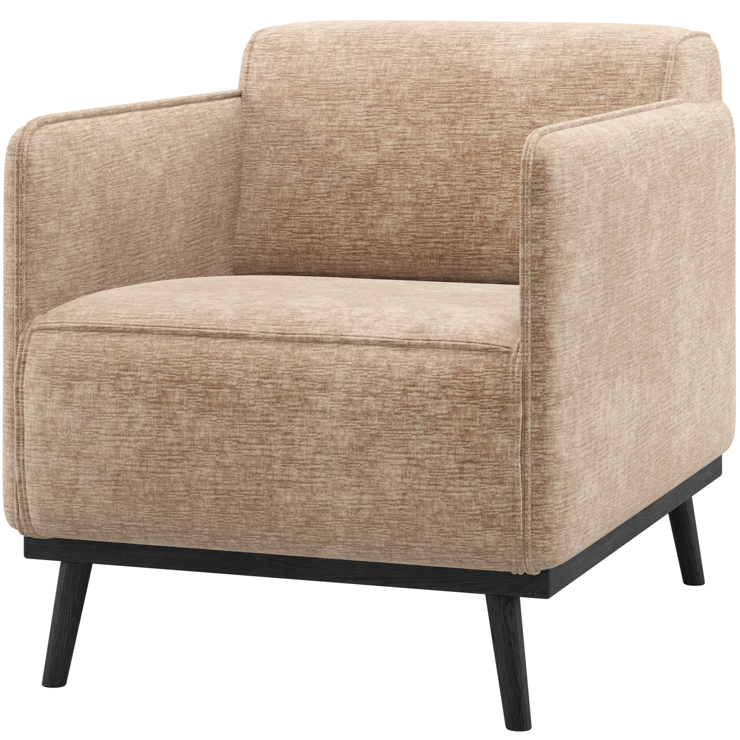 Statement fauteuil met arm chenille velvet perzikroze