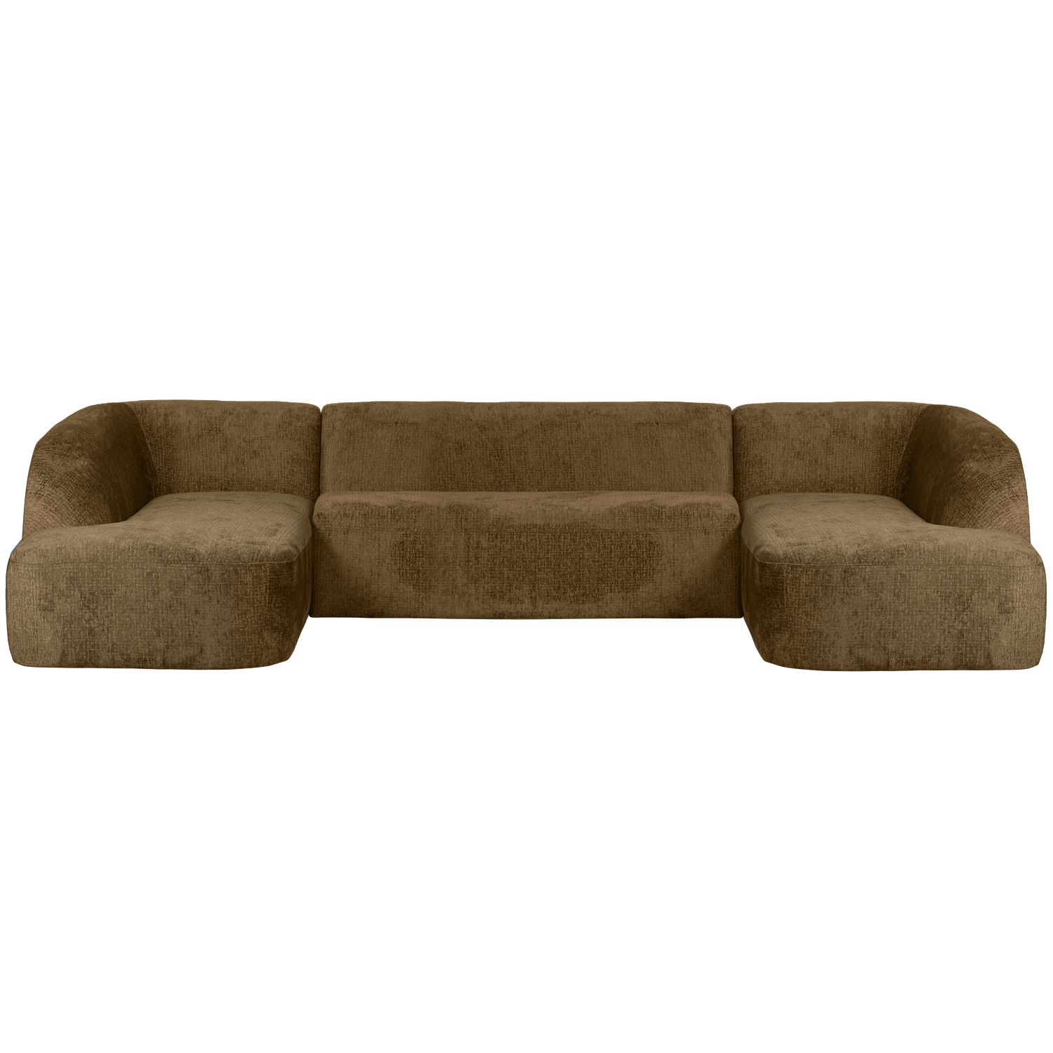 Sloping u-vorm bank off white melange