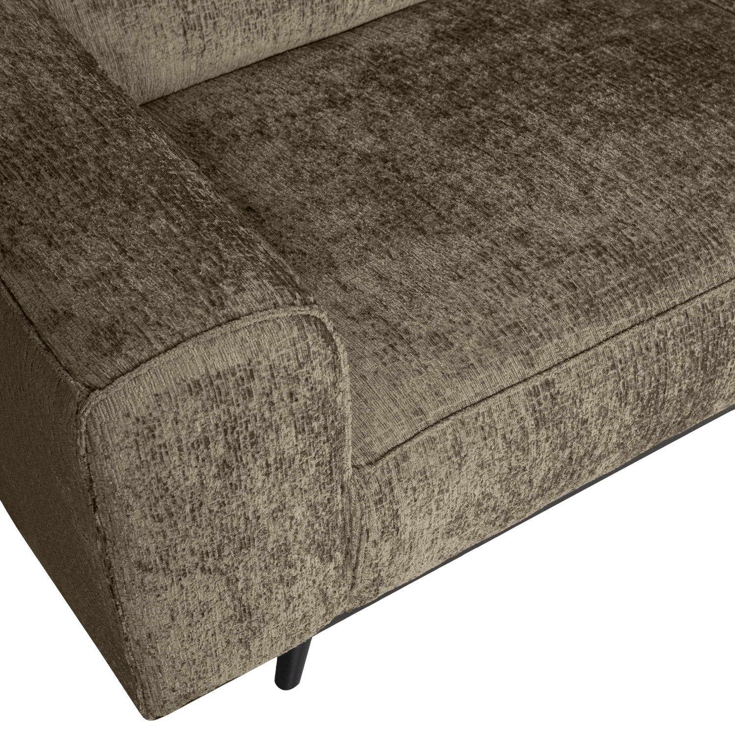 Statement hoekbank rechts chenille velvet terra